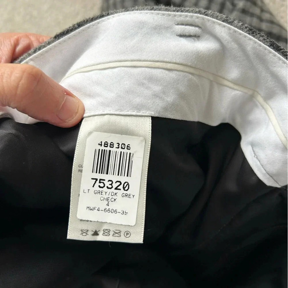 Aritzia Wilfred Tie-Front Wool Pant Check Plaid - Picture 13 of 13